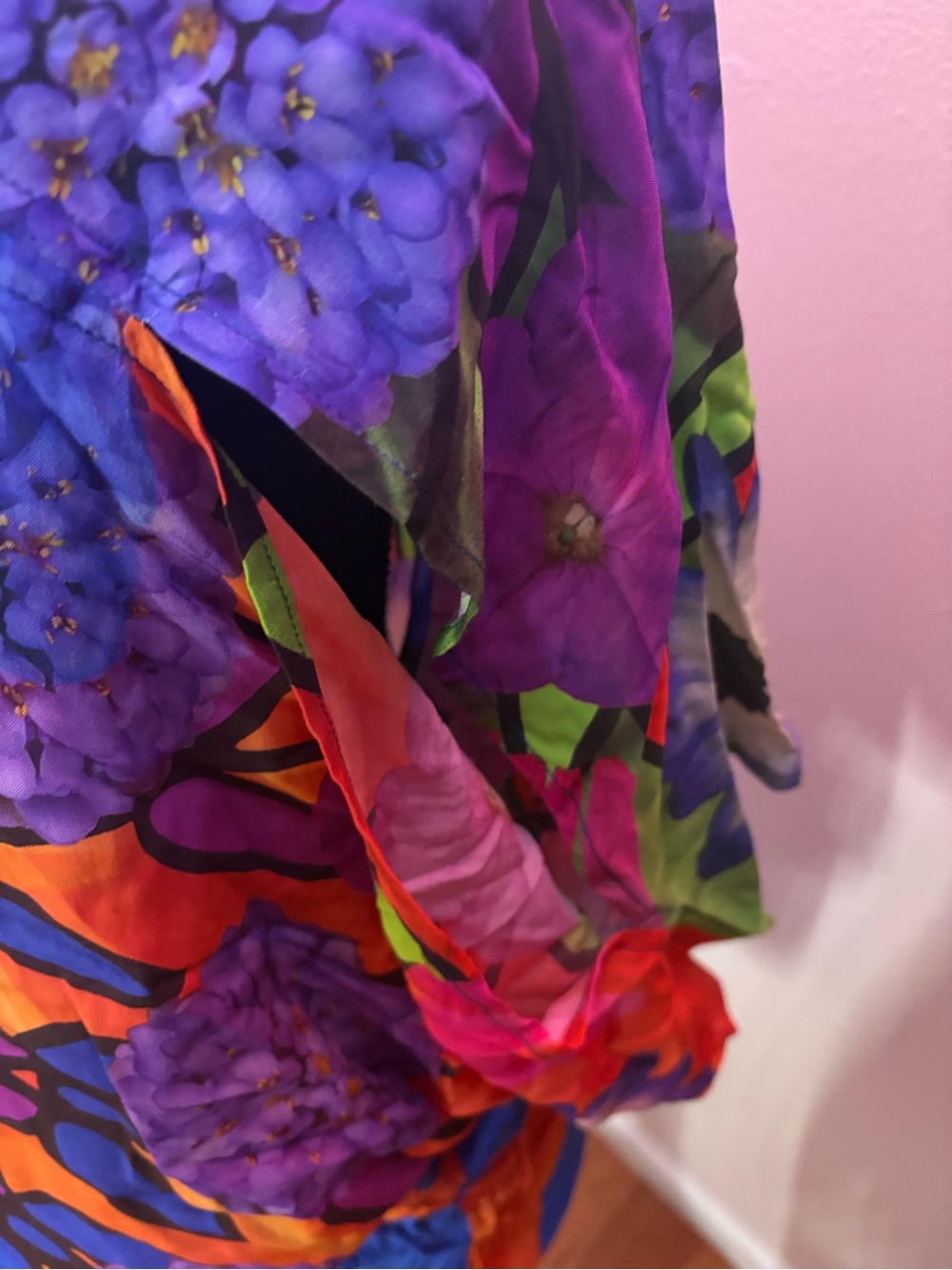 Desigual Purple Blue Floral Top - Picture 3 of 6